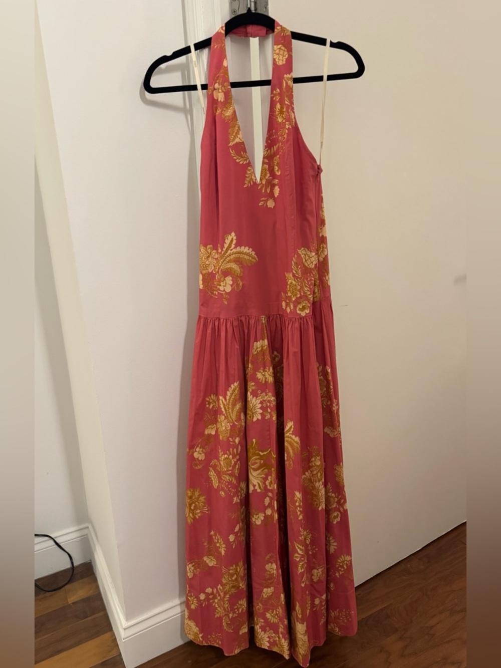 NWT HEMANT & NANDITA Dani Halter Neck Maxi Dress - Picture 3 of 6